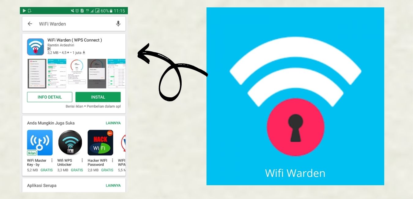 Cara menggunakan WiFi Warden untuk mengetahui kata sandi WiFi di Android